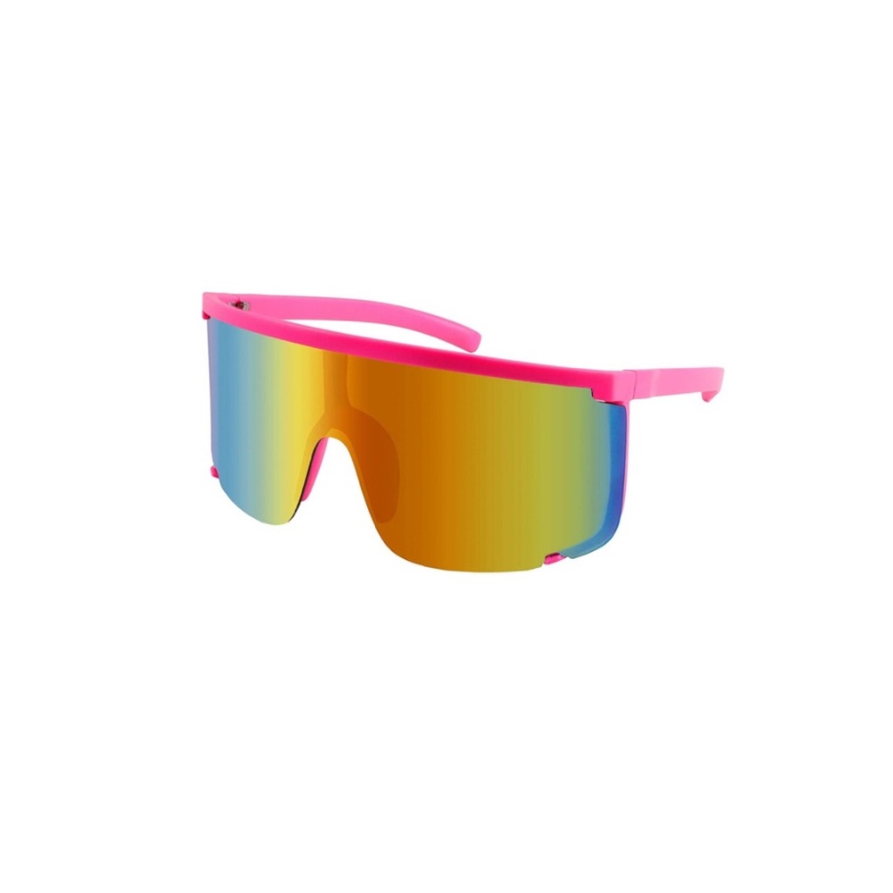 Oversized polarized sleek wrap around plastic lightweight sunglasses